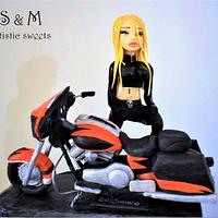 Harley Davidson Electra Ultra and biker girl !
