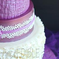 "Wrapped Amethyst"- Wedding Cake
