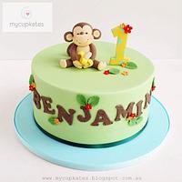 Cheeky monkey 1st birthday cake