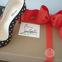Louboutin Shoe & Shoe Box Cake
