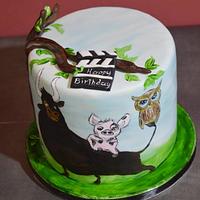 Freehand painted cake 