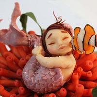 Merbaby and Clownfish Merbaby and Clownfish