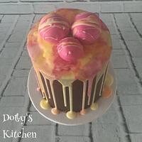 Watercolour drippy cake