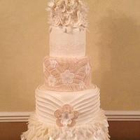 1920s style 5 tier wedding cake