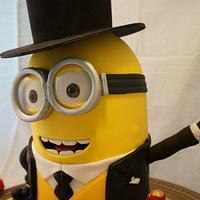 Minion dressed as Fat Controller in Thomas the Tank Engine