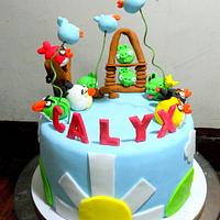 Calyx's Angry Birds Cake