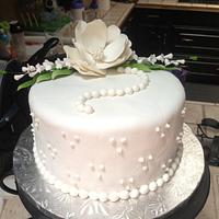Vintage Magnolia Birthday Cake