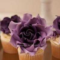 Purple Wedding Cake & Dessert Table