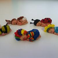 Sleeping baby figures