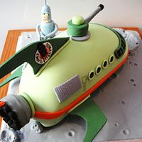 Futurama Planet Express ship cake