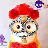 DAVETRINA - 3D Minion Skull Cake for Sugar Skull Bakers 2014 Collab