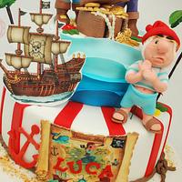 Pirate cake and cupcakes