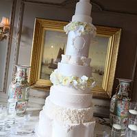 10 Tier 5 foot 2" tall Wedding Cake