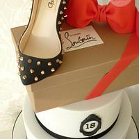 Louboutin Shoe Birthday Cake - Decorated Cake by Isabelle - CakesDecor
