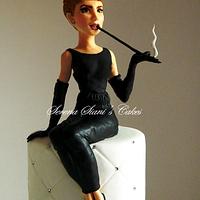 eighteenth birthday cake with <3 Audrey Hepburn <3