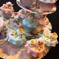 Tea Party Cupcakes - Cake International Birmingham 2014 - GOLD!! 
