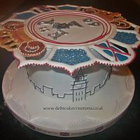 Royal Icing Full Collar with Jubilee Theme.