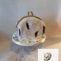 Geode handbag cake