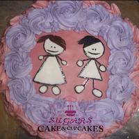 Cake rosettes with dolls