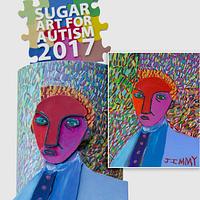 MAN WITH SAD FACE - Sugar Art 4 Autism 2017 