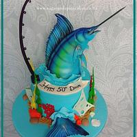 Blue Marlin Cake