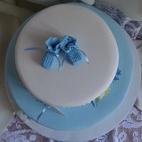 Plain 'n' Simple 2-tier Christening Cake