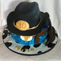 Cowboy birthday cake