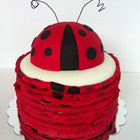 Ladybug 1st Birthday Cake