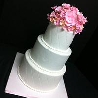Pink & Peach Wedding Cake :)