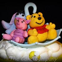 pooh and friends baby shower cake