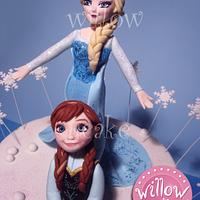 Elsa and Anna "Frozen" cake