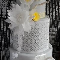 Contemporary wedding cake