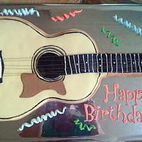 Acoustic guitar cake