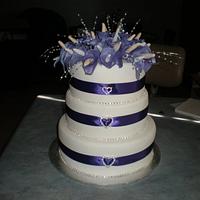 Calla Lilly Wedding Cake