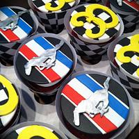 Ford mustang cupcakes