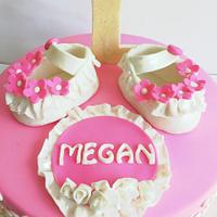 Baby pink birthday cake