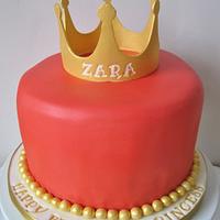Zara's first birthday princess cake