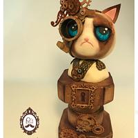 Grumpy cat by Steam Cakes - Steampunk Collaboration