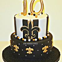  Girlie  New Orleans Saints Birthday Cake