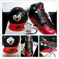 Chicago Bulls Hat and Jordan Shoe!