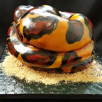 3D snake cake
