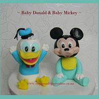 Baby Mickey & Baby Donald - Cake Toppers