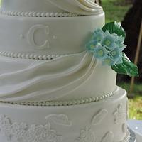 Romantic White Wedding Cake