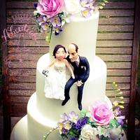 Sugar flowers Wedding cake