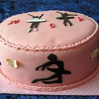 cake with ballerina