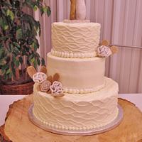 Rustic Buttercream wedding cake