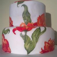 Tangerine Painted Cake