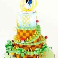Sonic the Hedgehog wedding cake