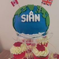 Moving to Canada globe cake