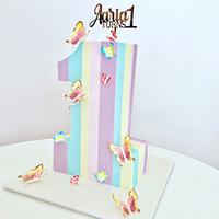 Number 1 3D cake 